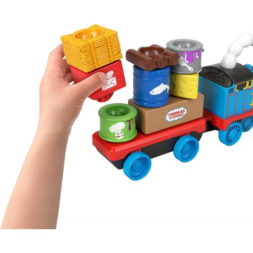  토마스와친구들 기차 장난감Thomas & Friends Wobble Cargo Stacker Train, Push-Along Engine with Stacking Blocks for Toddlers and Kids Ages 2 Years and up