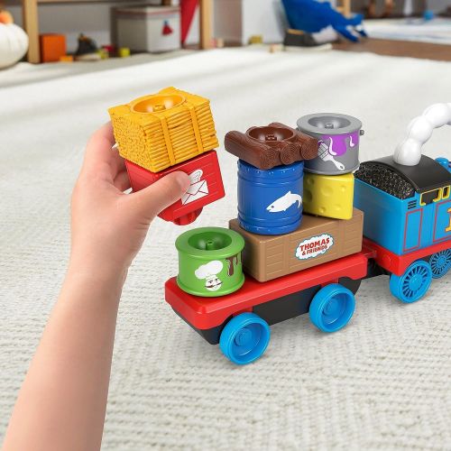  토마스와친구들 기차 장난감Thomas & Friends Wobble Cargo Stacker Train, Push-Along Engine with Stacking Blocks for Toddlers and Kids Ages 2 Years and up