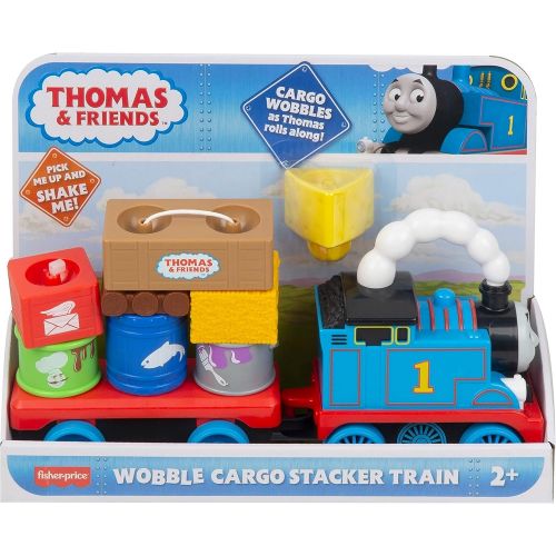  토마스와친구들 기차 장난감Thomas & Friends Wobble Cargo Stacker Train, Push-Along Engine with Stacking Blocks for Toddlers and Kids Ages 2 Years and up