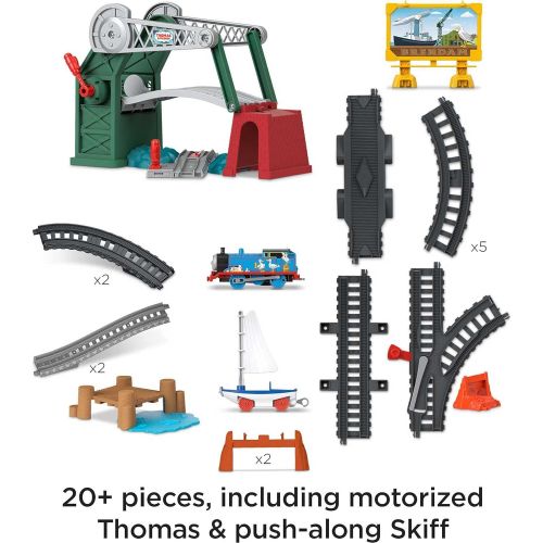  토마스와친구들 기차 장난감Thomas & Friends Bridge Lift Thomas & Skiff train set with motorized engine and toy boat for preschool kids ages 3 years and up