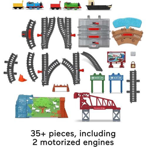  토마스와친구들 기차 장난감Thomas & Friends Talking Thomas & Percy Train Set, motorized train and track set for preschool kids ages 3 years and older