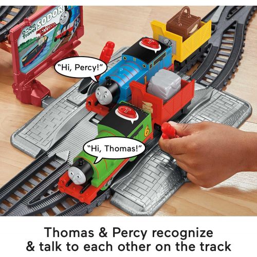  토마스와친구들 기차 장난감Thomas & Friends Talking Thomas & Percy Train Set, motorized train and track set for preschool kids ages 3 years and older