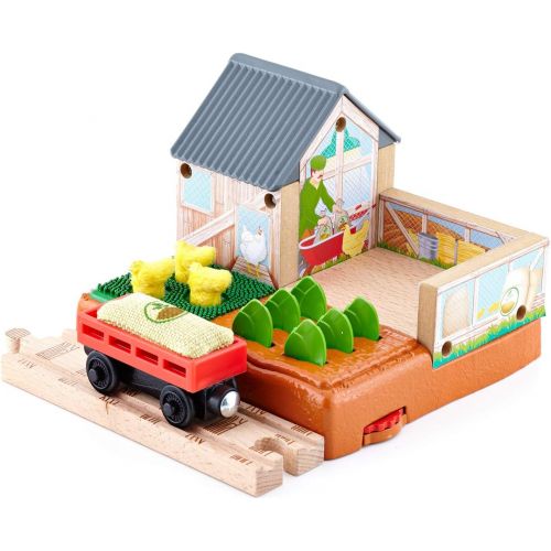 피셔프라이스 [아마존베스트]Fisher-Price Thomas & Friends Wooden Railway, McColls Farm Chicken Coop