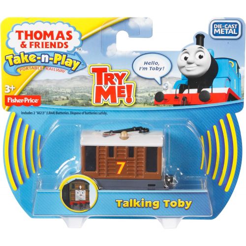 피셔프라이스 [아마존베스트]Fisher-Price Thomas & Friends Take-n-Play, Talking Toby Train