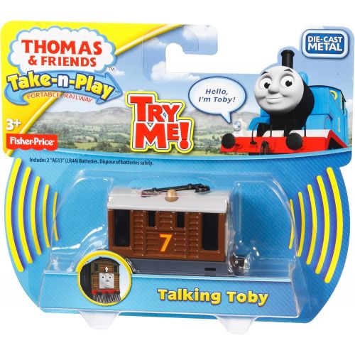 피셔프라이스 [아마존베스트]Fisher-Price Thomas & Friends Take-n-Play, Talking Toby Train