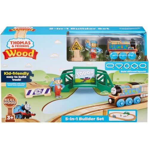 피셔프라이스 [아마존베스트]Fisher-Price Thomas & Friends Wood, 5-in-1 Builder Set