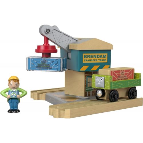 피셔프라이스 [아마존베스트]Fisher-Price Thomas & Friends Wood, Spin & Lift Crane