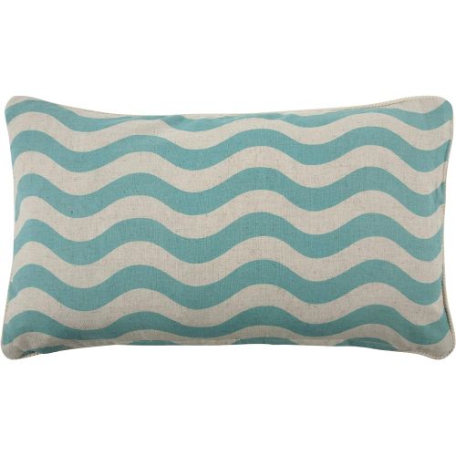  Thomas Paul thomaspaul Whale Pillow, 12-Inch by 20-Inch, Aqua