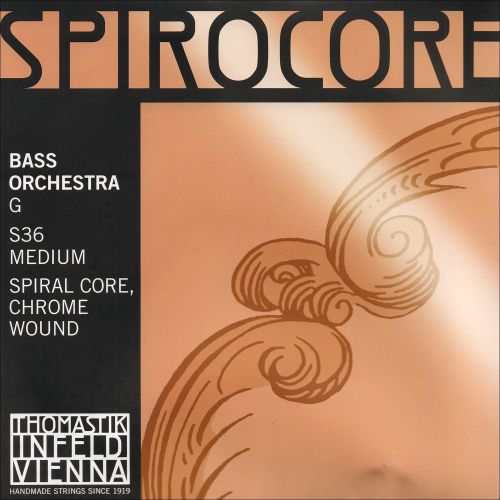  Thomastik-Infeld Spirocore 3/4 Upright Double Bass G String - Medium Gauge - Chromesteel Wound Flexible Spiral Steel Core