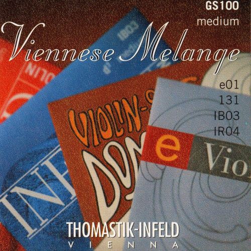  Thomastik Viennese Melange 4/4 Violin String Set - Medium Gauge with Removeable Ball-end E