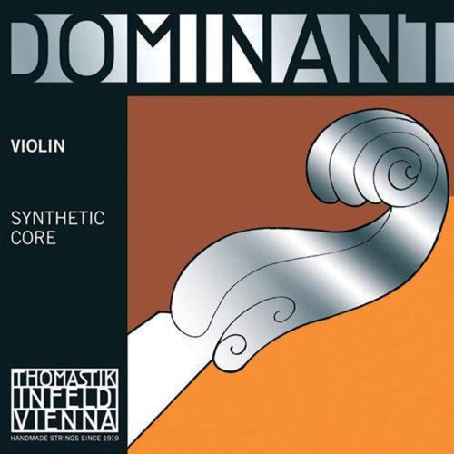  Thomastik Infeld Dominant Violin String Set with Steel E String Loop End - 3/4 Size - Medium Gauge