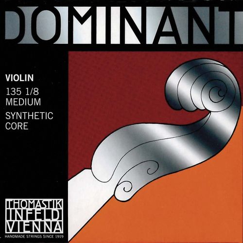  Thomastik Dominant 1/8 Violin String Set - Medium Gauge - Aluminum/Steel Ball-End E