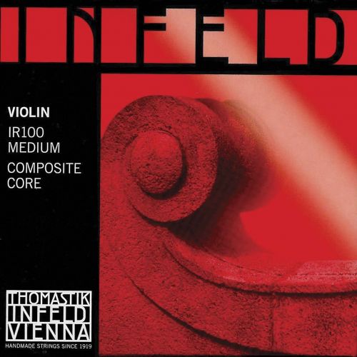  Thomastik Infeld Red 4/4 Violin String Set - Medium Gauge with Removable Ball End Gold-plated Steel E