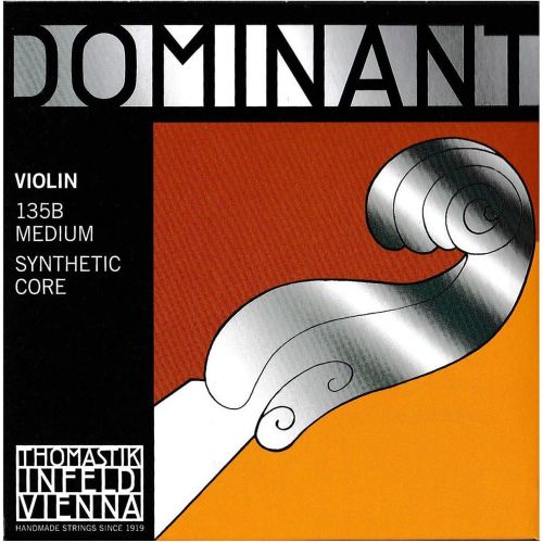  Thomastik Dominant 4/4 Violin String Set - Medium Gauge - Steel Ball-End E