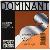 Thomastik-Infeld 135BW Dominant Violin Strings, Complete Set, Weich (Light), 135B, 4/4 Size With Chrome Steel Ball End E String