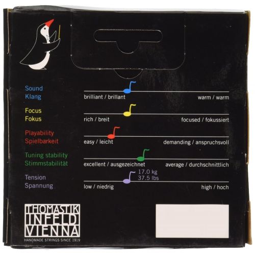  Thomastik-Infeld 135B.18 Dominant Violin Strings, Complete Set, 135B, 1/8 Size, With Chrome Steel Ball End E String