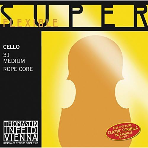  Thomastik-Infeld 27 Super Flexible Cello Single D String 4/4 Size, Steel Core Chrome Wound