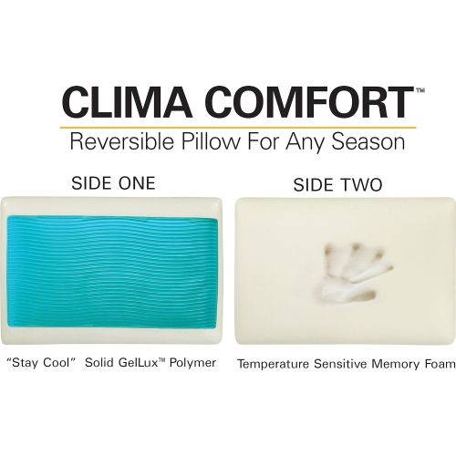  Broyhill Clima Comfort Cooling Gel Memory Foam Reversible Bed Pillow, Pack of 2