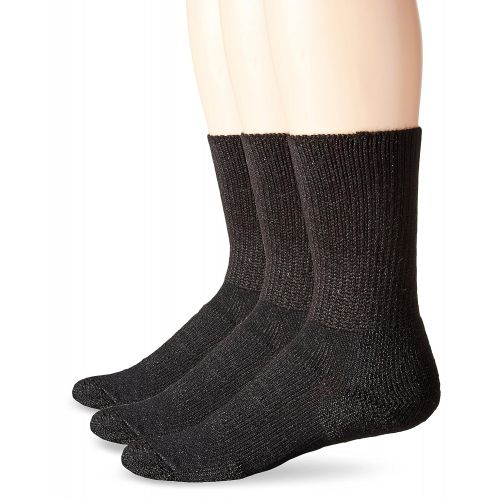  Thorlos Unisex WX Walking Thick Padded Crew Sock, Black (3 Pack), Medium: Clothing