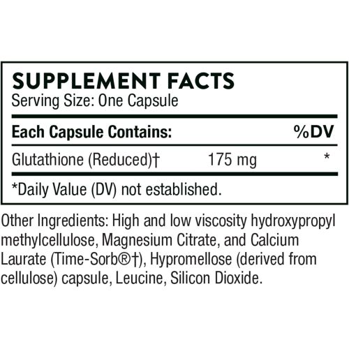  Thorne Research - Glutathione-SR - Sustained-Release Glutathione for Antioxidant Support - NSF Certified for Sport - 60 Capsules