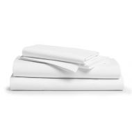 Thread Spread 800 Thread Count 100% Egyptain Cotton Sheet Queen White Sheets Set, 4-Piece Long-Staple Combed Cotton Best Sheets for Bed, Breathable, Soft & Silky Sateen Weave Fits Mattress Upto