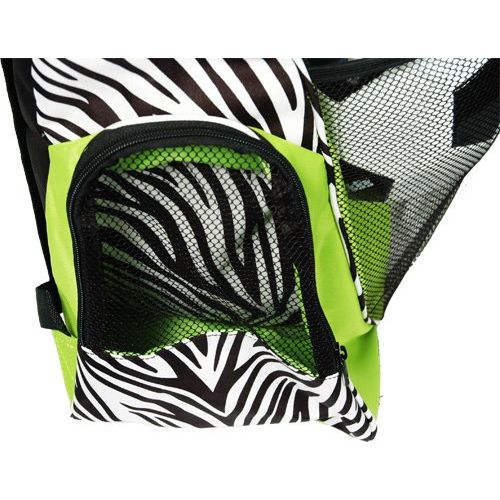  Threadart Personalized Monogrammed Embroidered Kids Girl Athletic Backpack - Lime Green Zebra