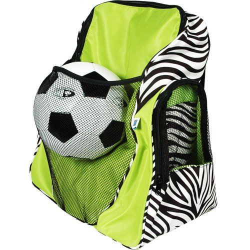  Threadart Personalized Monogrammed Embroidered Kids Girl Athletic Backpack - Lime Green Zebra