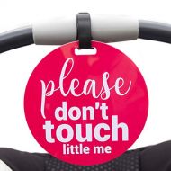 Three Little Tots Pink Tag - Please Dont Touch Little Me (Baby Safety No Touching Newborn, Baby Car Seat Tag, Baby Preemie No Touching Car Seat Sign)