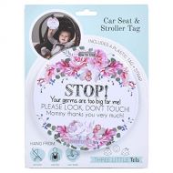 [아마존베스트]Tags 4 Tots Flower Tag - Stop, Your Germs Are Too Big For Me, Please Look Dont Touch (Girl Preemie Sign,...