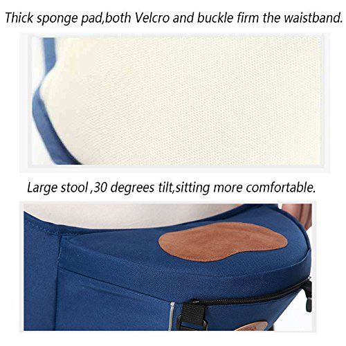  ThreeH Baby Hip Seat Belt Carrier Toodler Waist Stool Seat Carrier BC10,Blue