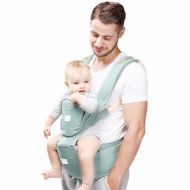 ThreeH Baby Carrier with Hip Seat Cool Mesh and Hood Infant Toddler Carrier Ergonomic 6 in 1 Holds...