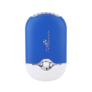 ThreeH Portable Mini Personal Fan Handheld USB Rechargeable Bladeless Air Conditioner Mute Electric Built-in Li-ion Battery Powered Desk Cooling Fan H-F015Blue