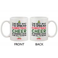 ThreeSixFiveDesign Best Way To Spread X-Mas Cute Funny Ceramic Coffee Single Graphic Mugs Great Gift Ideas