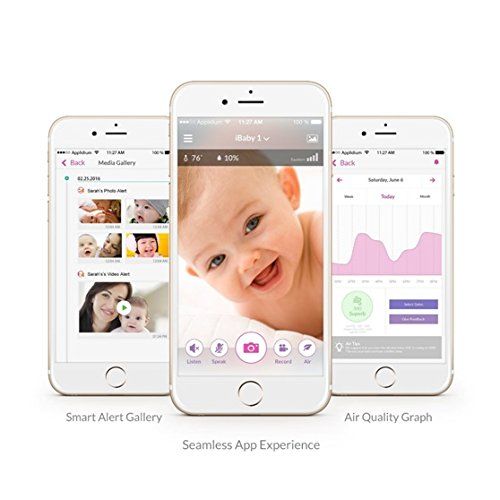  ThreeTech iBabyCare M6S 1080P Video Wifi Baby Monitor ( 3rd Generation with Air Quality...