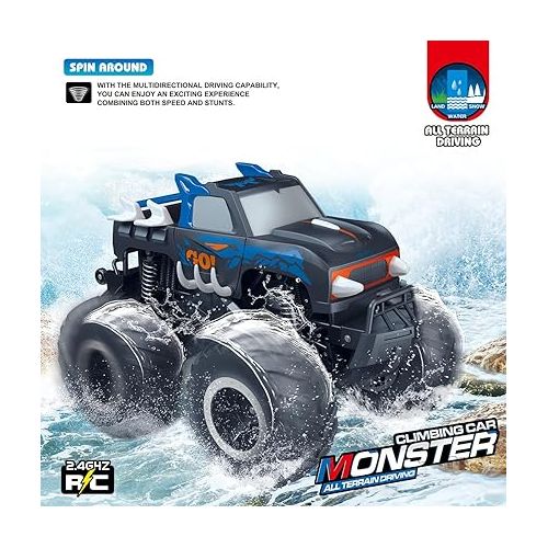  Threeking 1:16 Pick-up Toys RC Car Truck Toys Remote Control Cars Body Waterproofing Suitable for All Terrain 4WD Off-Road Car Gifts Presents for Boys/Girls Ages 6+