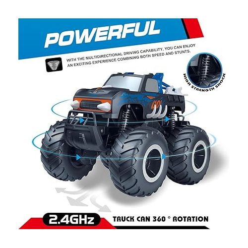  Threeking 1:16 Pick-up Toys RC Car Truck Toys Remote Control Cars Body Waterproofing Suitable for All Terrain 4WD Off-Road Car Gifts Presents for Boys/Girls Ages 6+