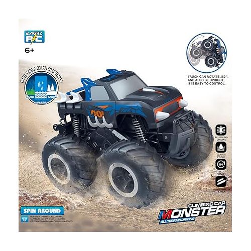  Threeking 1:16 Pick-up Toys RC Car Truck Toys Remote Control Cars Body Waterproofing Suitable for All Terrain 4WD Off-Road Car Gifts Presents for Boys/Girls Ages 6+