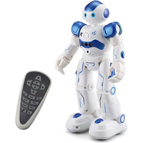  [아마존베스트]Threeking Smart Robot Toys Gesture Control Remote Control Robot JJRC Robot Gift for Boys Girls Kids Companion Game Fun Learning Music Dance Rechargeable Rc Robot Kit Male Voice