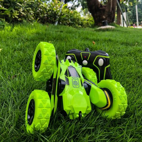  Threeking RC Cars Stunt car Remote Control Car Double Sided 360° Flips Rotating 4WD Outdoor Indoor car Toy Present Gift for Boys/Girls Ages 6+