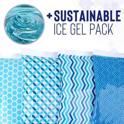  Thrive Ice Pack for Lunch Box (4 Pack) Reusable Cooler Ice Packs ? Reusable Ice Packs for Kids or Adults