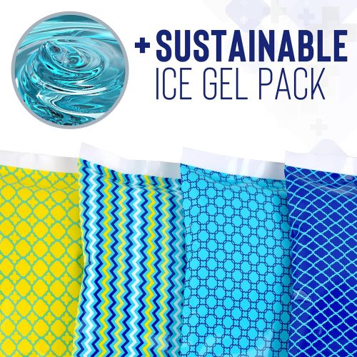  Thrive Ice Pack for Lunch Box (4 Pack) Reusable Cooler Ice Packs ? Reusable Ice Packs for Kids or Adults