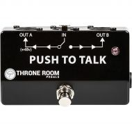 Throne Room Pedals},description:The Push To Talk Box is a momentary XLR AB splitter that allows for a vocal microphone to be used on a main channel and talk back channel. Its most