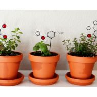 ThroughtheMicroscope TRIO - Stained Glass Herb Plant Stakes - ThymolCarvacrolEstragole