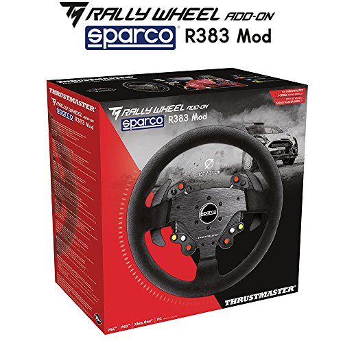  [아마존베스트]Thrustmaster TM Rally Wheel AddOn Sparco R383 Mod (Steering Wheel AddOn, 33cm, Suede, PS4 / PS3 / Xbox One / PC)
