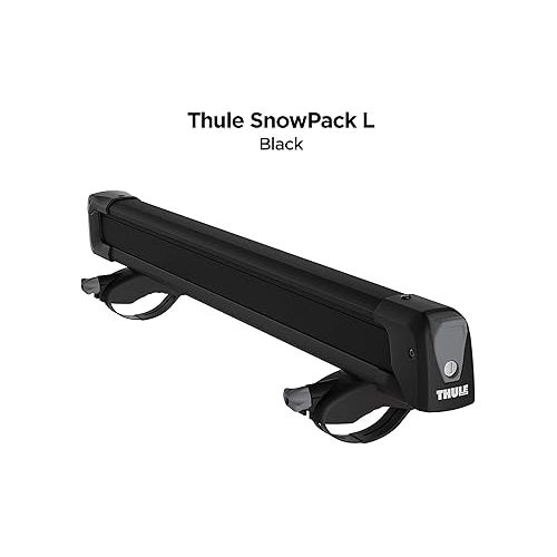 툴레 Thule SnowPack Ski/Snowboard Rack, Large (6 Pr/4 Boards), Black