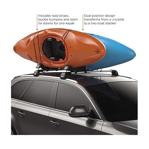 툴레 Thule Hull-a-Port XT Rooftop Kayak Carrier