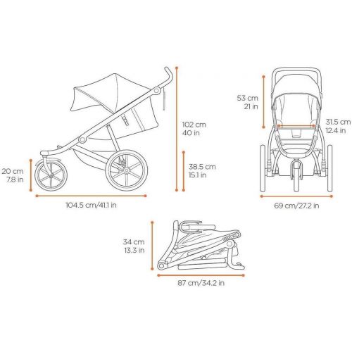 툴레 Thule Urban Glide 2 Jogging Stroller: Sports & Outdoors