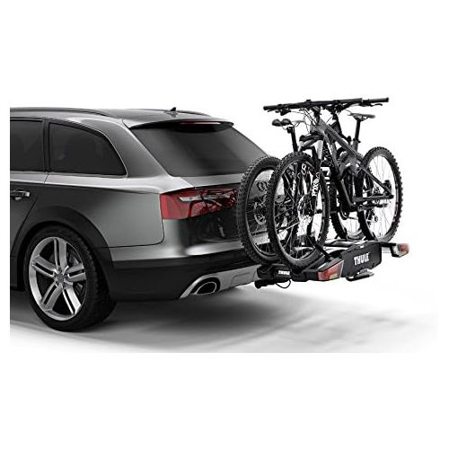 툴레 Thule 933300 Easyfold XT 2-Bike Towbar Carrier, Black/Silver