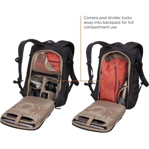 툴레 Thule Covert DSLR Backpack 24L, Black, one Size
