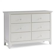 Tiamo Ti Amo RTA 6 Drawer Double Dresser, Snow White